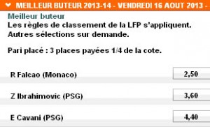 ‘Meilleur buteur 2013-14’ au PMU pour la L1